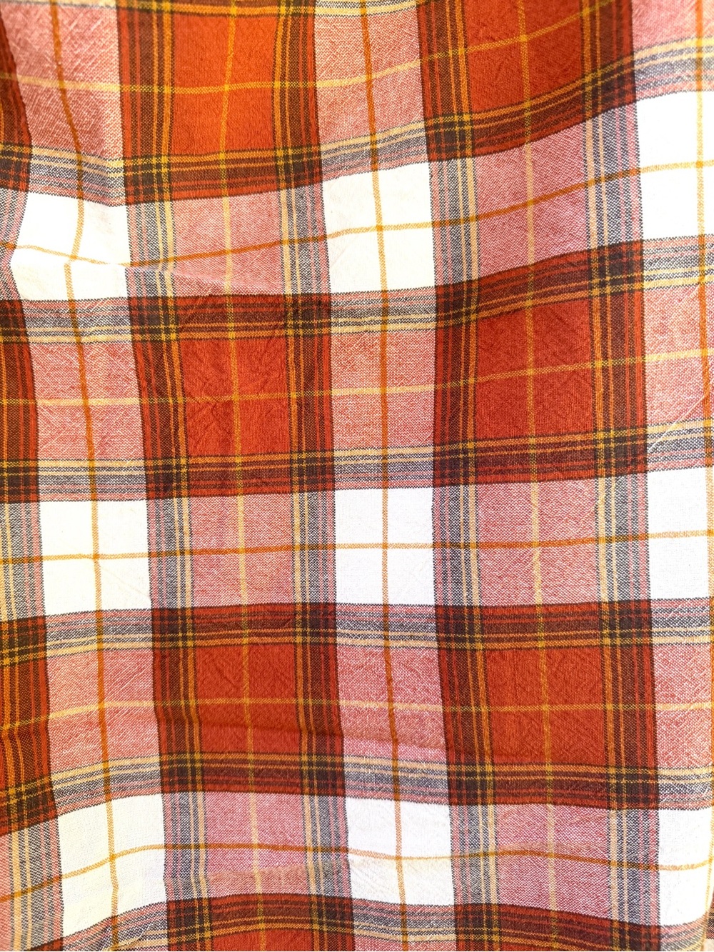 Autumn Orange Tartan Tablecloth